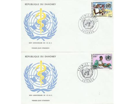 Koleksiyon, Pullar, Dahomey 1973 Who'nun 25.Yılı Fdc Takım