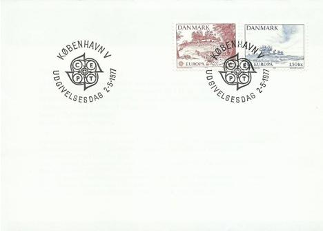 Koleksiyon, Pullar, Danimarka 1967 Avrupa Cept Fdc