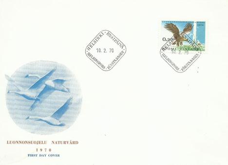 Koleksiyon, Pullar, Finlandiya 1970 Avrupa Doğuma Koruma Yılı Fdc