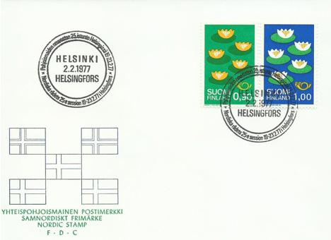 Koleksiyon, Pullar, Finlandiya 1977 Kuzey Baskısı Fdc