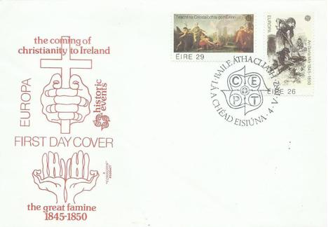 Koleksiyon, Pullar, İrlanda 1982 Avrupa Cept Fdc