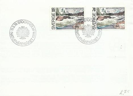 Koleksiyon, Pullar, İsveç 1970 Avrupa Doğa Koruma Yılı Fdc