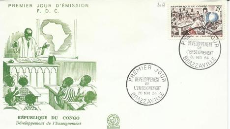Koleksiyon, Pullar, Kongo Cumhuriyeti 1964 Eğitimin Gelişimi Fdc