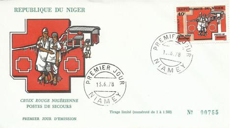 Koleksiyon, Pullar, Nijer 1978 Kızılhaç Fdc