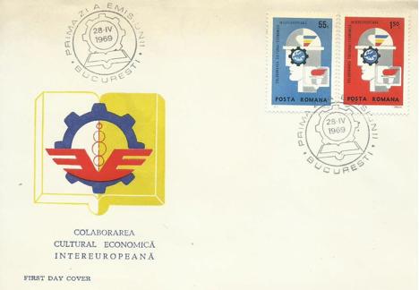 Koleksiyon, Pullar, Romanya 1969 İntereuropeana Fdc