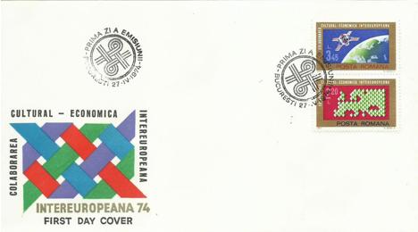 Koleksiyon, Pullar, Romanya 1974 İntereuropeana Fdc
