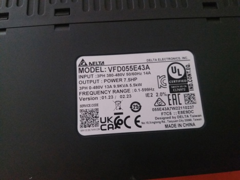 İş Makineleri, Elektrik Güç Kaynağı, Ups, Delta | [ Vfd055e43a ] | Sürücü