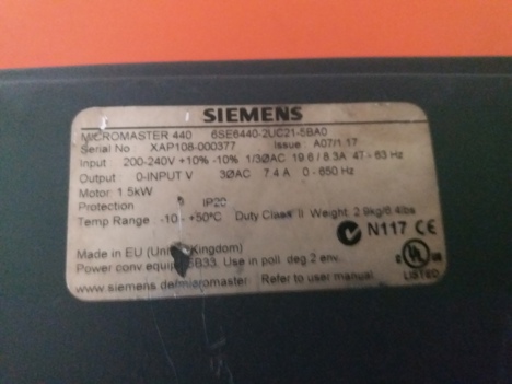 İş Makineleri, Elektrik Güç Kaynağı, Ups, Sıemens | [ 6Se6440-2Uc21-5Ba0 ] | Sürücü