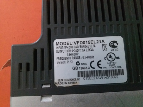 İş Makineleri, Elektrik Güç Kaynağı, Ups, Delta | [ Vfd015el21a ] | Sürücü