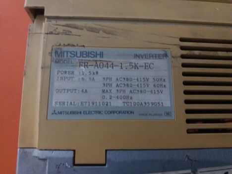İş Makineleri, Diğer Elektrik Malzemeleri, Mıtsubıshı | [ Fr-A044-1,5K-Ec] | Sürücü