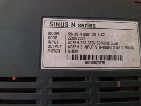 İş Makineleri, Diğer Elektrik Malzemeleri, Inus | [ Sınus N 0001 2Sxık2 ] | Sürücü