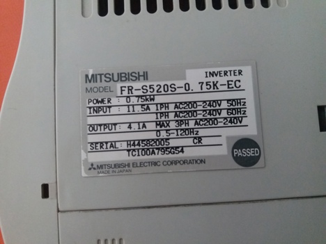 İş Makineleri, Diğer Elektrik Malzemeleri, Mıtsubıshı | [ Fr-S520s-0.75K-Ec ] | Sürücü