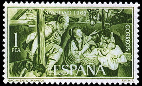 Koleksiyon, Pullar, İspanya 1965 Damgasız Christamas Serisi