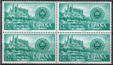 Koleksiyon, Pullar, İspanya 1967 Damgasız Parlamentolar Arası Birlik T
