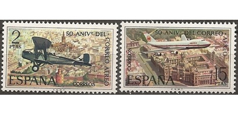 Koleksiyon, Pullar, İspanya 1971 Damgasız İspanyol Hava Posta Servisi’