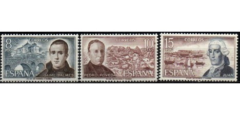 Koleksiyon, Pullar, İspanya 1974 Damgasız Bilim İnsanları Serisi