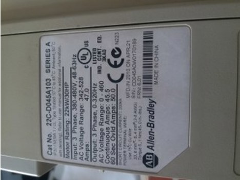 İş Makineleri, Elektrik Güç Kaynağı, Ups, Allen Bradley | [ 22C-D045a103 ] | Sürücü
