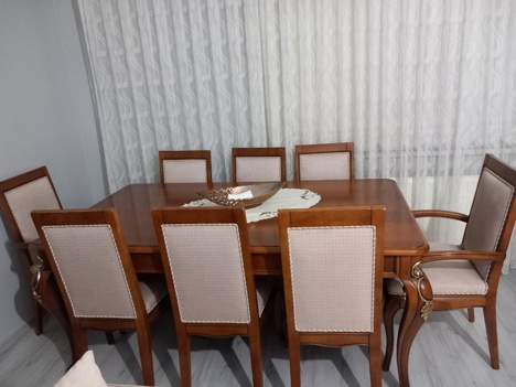 Mobilya, Diğer Mobilyalar, Ceviz Rengi, Oymalı Masa, Yemek Masası Konsol Artı Ayna, Masa Artık Konsol Ayna