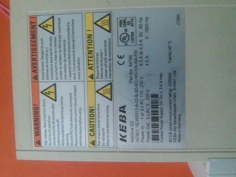 İş Makineleri, Elektrik Güç Kaynağı, Ups, Keba | [ Hcs01.1E-W0013-A-02-E-S3-Ec-Nn-Nn-Aa-Fw