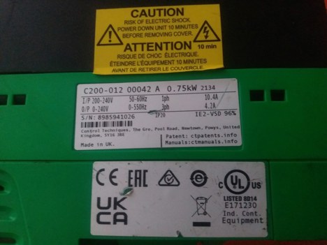 İş Makineleri, Elektrik Güç Kaynağı, Ups, Plc Direct | [ C200-012 00042 A 0.75Kw ] | Sürücü