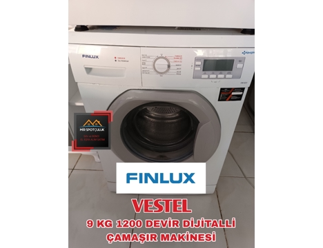 Beyaz Eşya, 9Kg 1200 Devir Dijitalli , Finlux 9 Kg 1200 Devir Dijitalli Çamaşır Makinesi