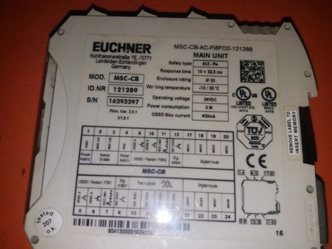 İş Makineleri, Elektrik Güç Kaynağı, Ups, Euchner | [ Msc-Cb ] | Emniyet Kontağı