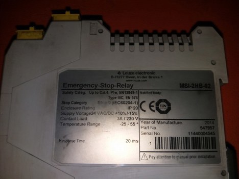 İş Makineleri, Elektrik Güç Kaynağı, Ups, Leuze Electronic | [ Msı-2Hb-02 ] | Emniyet Kontağ