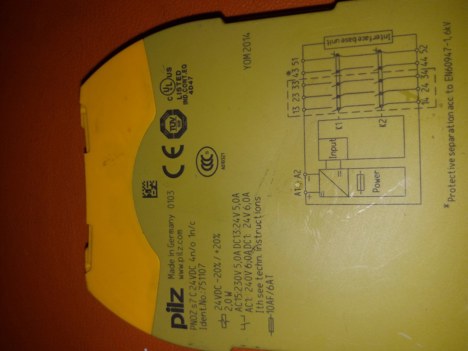 İş Makineleri, Elektrik Güç Kaynağı, Ups, Pilz | [ Pnoz S7 C 24 Vdc 4N/0 1N/C ] | Emniyet
