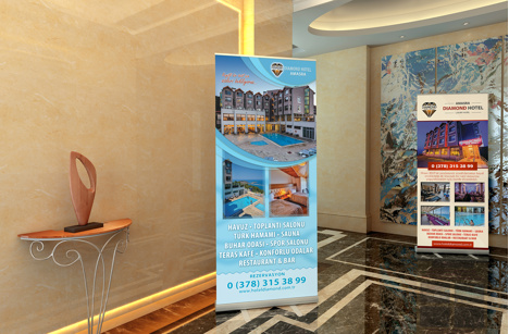 Diğerleri, Kategorisi Olmayan Her Şey, Banner Reklam, Ayaklı Reklam, Roll Up Banner Ayaklı Stand Reklam