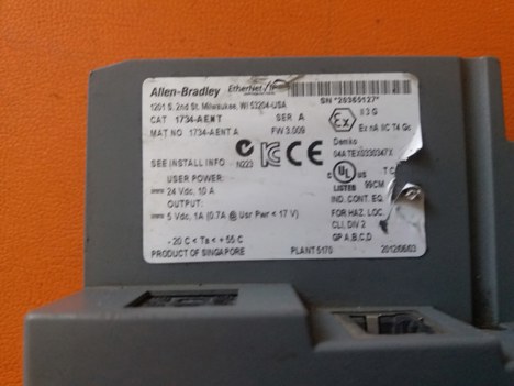 İş Makineleri, Elektrik Güç Kaynağı, Ups, Allen Bradley | [ 1734-Aent ] | Plc