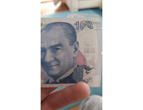 Koleksiyon, Paralar, Turkiye, Hatali Basım Türk Lirasi, Hatalı Basim 100 Tl