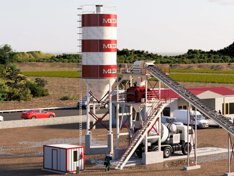 İş Makineleri, Beton Santralleri, Mega, 2023, Promix Sabit, Beton Santrali 60 M3–Twınshaft-Ücretsiz Nakliye