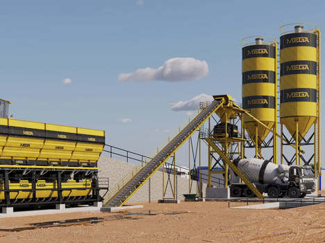 İş Makineleri, Beton Santralleri, Mega, 90 Tw, Promix Sabit, Beton Santrali 90 M3-Twınshaft Ücretsiz Nakliye