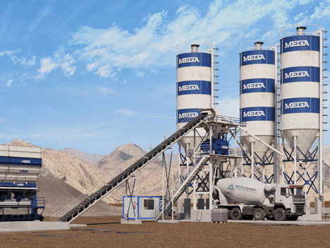 İş Makineleri, Beton Santralleri, Mega, 2023, Promix Sabit, Beton Santrali 120 M3_Twınshaft-Ücretsiz Nakliye
