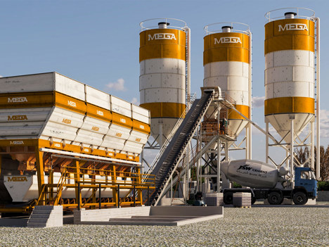 İş Makineleri, Beton Santralleri, Mega, 2023, Promix Sabit, Beton Santrali 150 M3-Twınshaft-Ücretsiz Nakliye