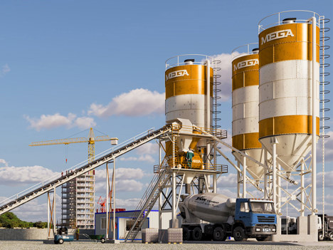 İş Makineleri, Beton Santralleri, Mega, 2023, Promix Sabit, Beton Santrali 150 M3-Twınshaft-Ücretsiz Nakliye