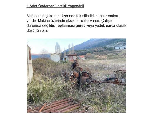 Vagondrill Vagondrill Vagondrill İş Makineleri : 2 Adet Vagondrill ve Yedekleri