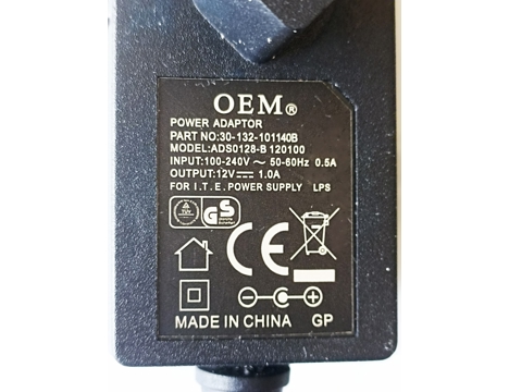 Elektronik Eşya, Diğer Elektronik Eşyalar, 12 Volt 1 A Adaptör