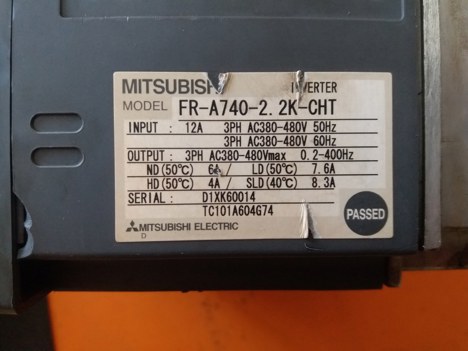 İş Makineleri, Elektrik Güç Kaynağı, Ups, Mıtsubıshı | [ Fr-A740-2.2K-Cht ] | Sürücü