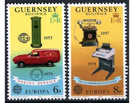 Koleksiyon, Pullar, Guersney 1979 Damgasız Avrupa Cept Serisi