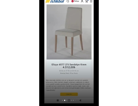 Mobilya, Masa ve Sandalyeler, İstikbal Elizya Masa Sandalye Takımı