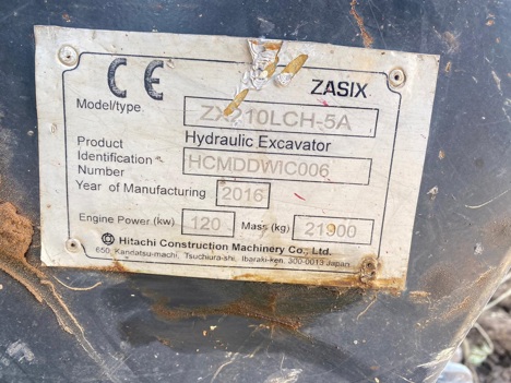 İş Makineleri, Ekskavatör, 2016 Hitachi Zx 210 Lch-5A, Paletli Eskavator, 2015 Hitachi Zx 210 Lch-3-Temiz-532 303 0550