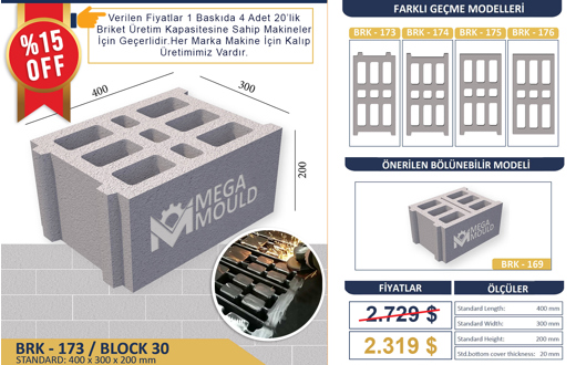 MEGA 2023 Çelik Kalıp İş Makineleri : Briket Kalıbı