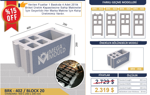 MEGA 2023 Çelik Kalıp İş Makineleri : Briket Kalıbı