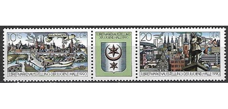 Koleksiyon, Pullar, Almanya (Doğu) 1990 Damgasız Gençlik Pul Sergisi S
