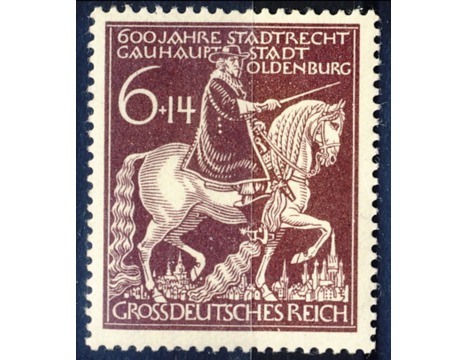 Koleksiyon, Pullar, Almanya (Iıı. Reıch) 1945 Damgasız Oldenburg'un 60