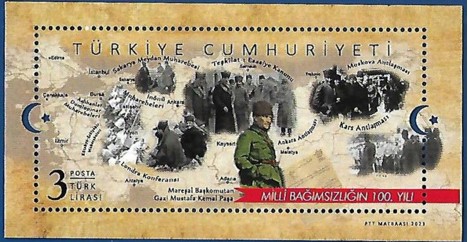 Koleksiyon, Pullar, 2021 Damgasız Millî Bağımsızlığın 100. Yılı Bloku