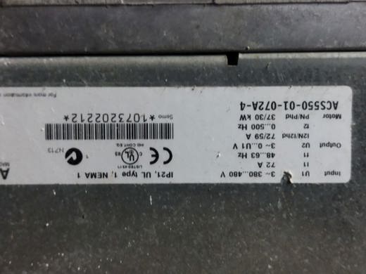 ABB Acs550-01-072A-4 Abb Standart Sürücüler (Abb) Elektronik Eşya : Acs550 Sürücü - 37 Kw