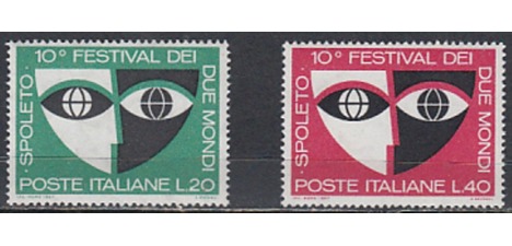 Koleksiyon, Pullar, İtalya 1967 Damgasız 10. İki Dünya Festivali Seris