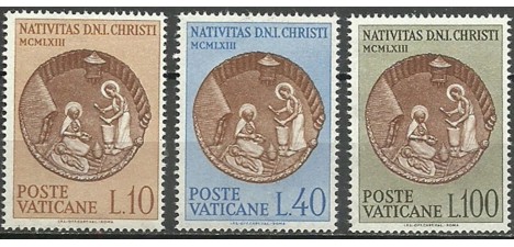 Koleksiyon, Vatican 1963 Damgasız Christmas Pulları Serisi